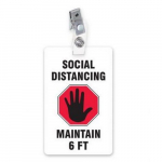 Badge, Social Distancing Maintain 6 FT_noscript
