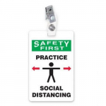 Badge, Safety First Practice Social Distancing_noscript