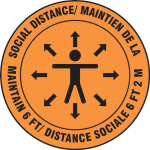 Slip-Gard Floor Sign "Social Distance Maintain..."_noscript