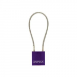 Stopout Cable Padlock, Purple, 4" Keyed Differently_noscript