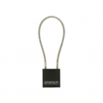Stopout Cable Padlock, Black, 4", Keyed Differently_noscript