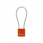 Stopout Cable Padlock, Orange, 4" Keyed Differently_noscript