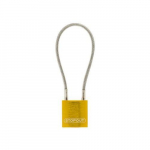 Stopout Cable Padlock, Yellow, 4" Keyed Differently_noscript