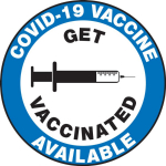 Safety Label "Get Vaccinated COVID-19...", 6"_noscript