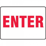 10" x 14" Dura-Plastic Safety Sign "Enter"_noscript