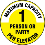 Carpet Decal "Maximum Capacity 1 Person or..."_noscript