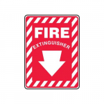 7" x 5" Adhesive Dura-Vinyl Safety Sign "Fire..."_noscript