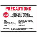 10" x 14" Adhesive Vinyl Sign "Precautions..."_noscript