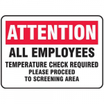 10" x 14" Aluminum Safety Sign "Attention All..."_noscript