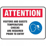10" x 14" Aluminum Sign "Attention Visitors..."_noscript
