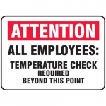 10" x 14" Plastic Safety Sign "Attention ..."_noscript