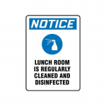 10" x 7" Accu-Shield OSHA Notice Sign "Lunch..."_noscript