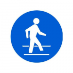 ISO Mandatory Safety Sign - Use Pedestrian Route_noscript