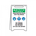 Fold-Ups Safety First Sign "Good Practice Helps Stop"_noscript