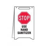 Fold-Ups Floor Sign "Stop Use Hand Sanitizer"_noscript