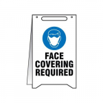 Fold-Ups Floor Sign "Face Covering Required"_noscript