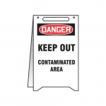 Fold-Ups Danger Sign "Keep Out Contaminated Area"_noscript