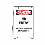 Fold-Ups Danger Sign "No Entry Decontamination"_noscript