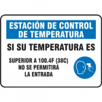 10" x 14" Aluminum Safety Sign "Temperature..."_noscript