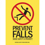 Motivational Poster, "Prevent Falls", 22" x 17"_noscript
