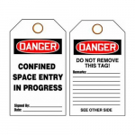 OSHA Danger Safety Tag "Confined Space Entry..."_noscript