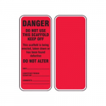 Scaffold Status Safety Tag "Danger - Do Not..."_noscript