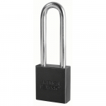 1-3/4" Black Padlock, 3" Shackle Keyed Alike{part}