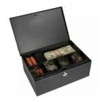 Cash Box and Six Compartment Tray with Key Lock_noscript