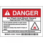 Label "Danger: Arc Flash And Shock Hazard"_noscript