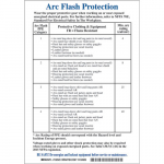 Arc Flash Protection Sign, 10" H x 7" W_noscript