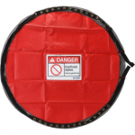 Solid Lockable Confined Space Cover, Large, Black/Red_noscript