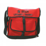Nylon Black on Red Lockout Satchel{part}