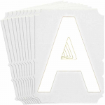 "A" Label, Letter "3" White Gothic Font Quik-Align_noscript