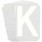 "K" Label, Letter "3" White Gothic Font Quik-Align_noscript