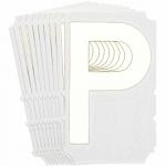"P" Label, Letter "3" White Gothic Font Quik-Align_noscript