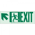BradyGlo Exit Sign, Left Symbol_noscript