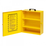 45533 16" x 14" x 6" Yellow Metal Lockout Cabinet_noscript