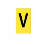 Alphanumeric Sign, "V", Polyester Film, 10 mm x 6 mm_noscript