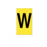 Alphanumeric Sign, "W", Polyester Film, 10 mm x 6 mm_noscript