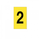 Alphanumeric Sign, "2", Polyester, 297 mm x 210 mm_noscript