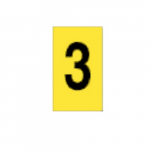Alphanumeric Sign, "3", Polyester, 297 mm x 210 mm_noscript