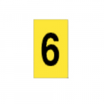 Alphanumeric Sign, "6", Polyester Film, 13 mm x 9 mm_noscript