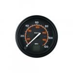 DLX2 Speedometer with Odometer, 12 V, Black_noscript