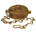 2.5" NPSH Domestic Brass Cap with Chain, Pin Lug_noscript