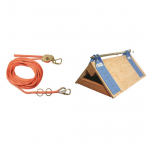 2-Person Temporary Horizontal Roof Truss System Kit with 50' Synthetic Rope_noscript