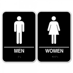 Ada Compliant Sign "Mens/ Womens Restroom"_noscript