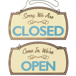 Boutique Sign, 12" x 6.75", "Open/Closed"_noscript
