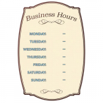 Boutique Sign, 8" x 12", "Business Hours"_noscript