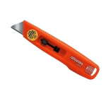 Plastic Retractable Safety Knife, Fluorescent Red_noscript