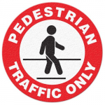 Pedestrian Traffic Only Floor Sign_noscript